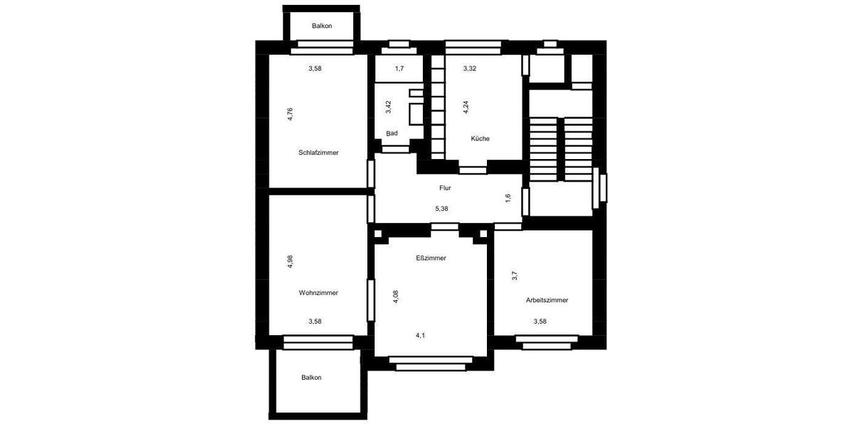 Etagenwohnung Paderborn Univiertel - 4 Zimmer, 95 m&sup2;, 895&euro; | Angebot:26045450