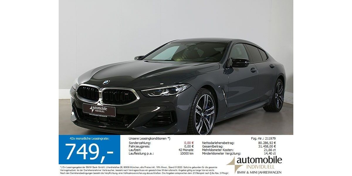 BMW M850 11.500 km 79.890 &euro; Paderborn 33100