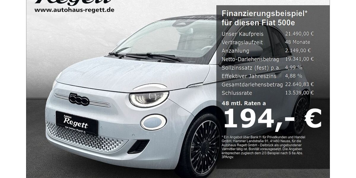 Fiat 500e 48.926 km 21.490 &euro; Delbrück-Westenholz 33129