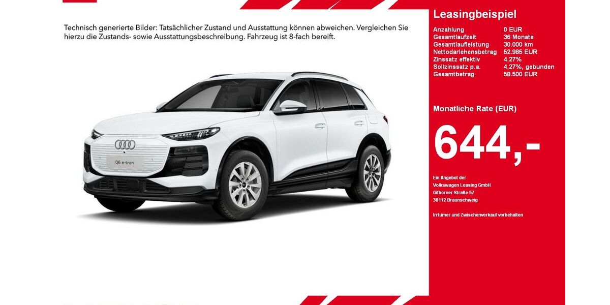 Audi Q6 e-tron 8.151 km 52.985 &euro; Gütersloh 33334