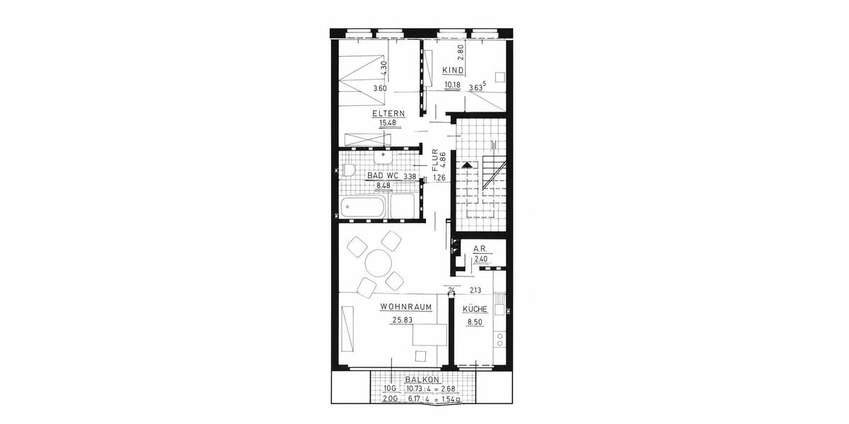Etagenwohnung Lippstadt - 1 Zimmer, 76 m&sup2;, 880&euro; | Angebot:26592540