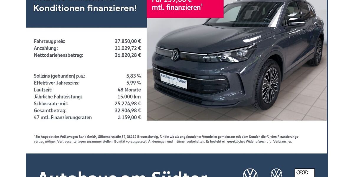 VW Tiguan 18.504 km 37.850 &euro; Rietberg 33397