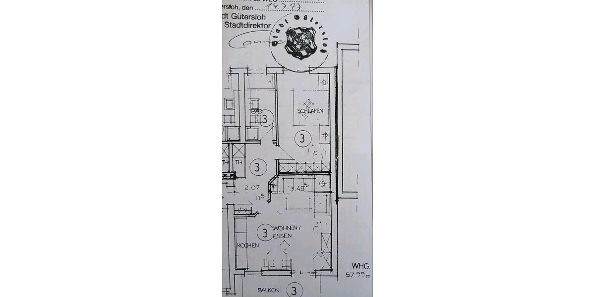 Etagenwohnung Gütersloh Kattenstroth - 2 Zimmer, 65 m&sup2;, 239.000&euro; | Angebot:26815437