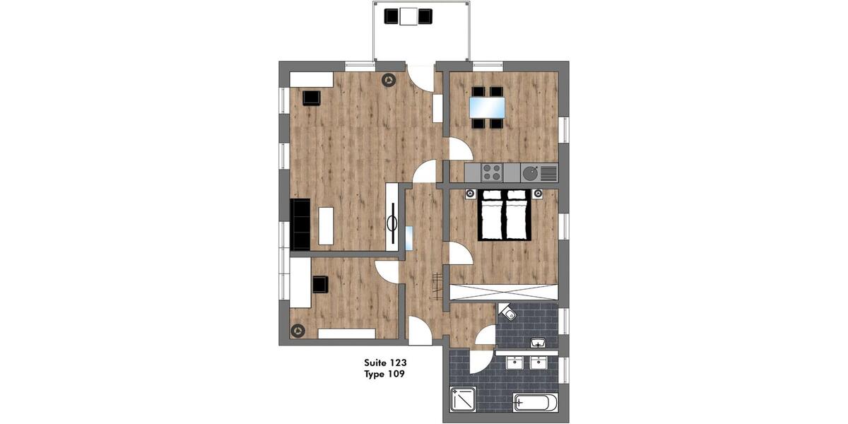 Etagenwohnung Lippstadt Overhagen - 3 Zimmer, 100 m&sup2;, 880&euro; | Angebot:22636048