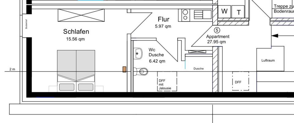 Etagenwohnung Delbrück - 1 Zimmer, 28 m&sup2;, 364&euro; | Angebot:25995513