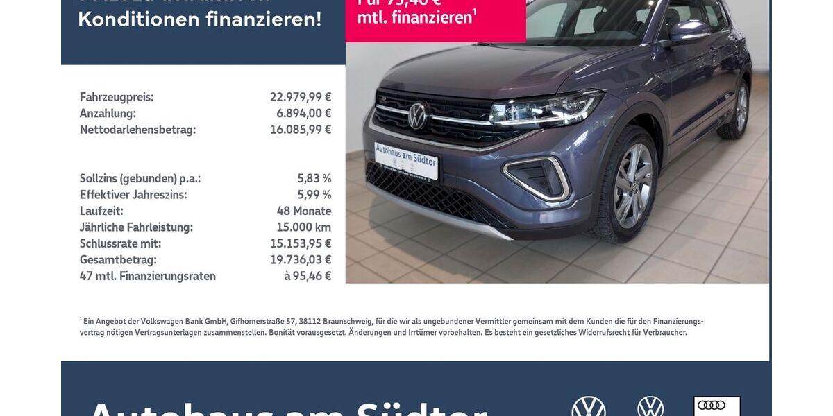 VW T-Cross 11.000 km 22.980 &euro; Rietberg 33397