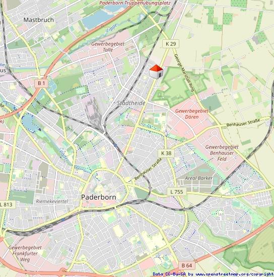 Etagenwohnung Paderborn - 1 Zimmer, 35 m&sup2;, 445&euro; | Angebot:26630939