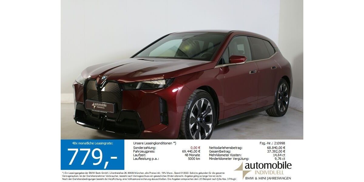 BMW iX 19.600 km 67.639 &euro; Paderborn 33100
