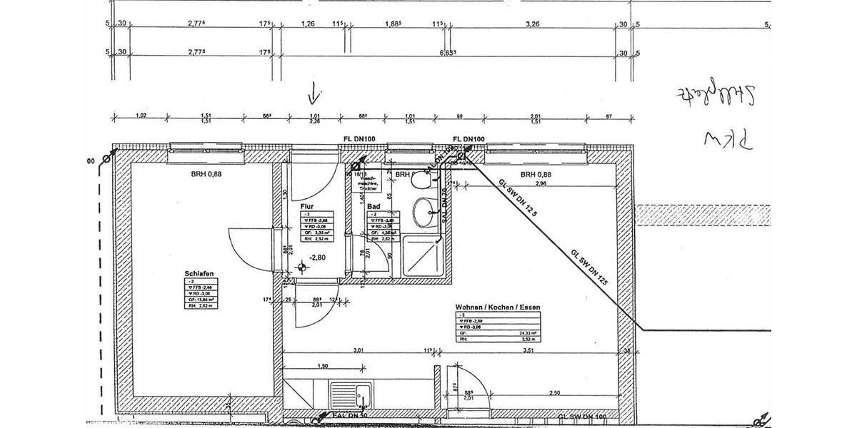 Etagenwohnung Büren - 1.5 Zimmer, 45 m&sup2;, 375&euro; | Angebot:26423142