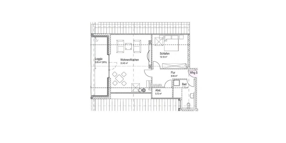 Dachgeschoßwohnung Paderborn Elsen - 2 Zimmer, 75 m&sup2;, 675&euro; | Angebot:25363963