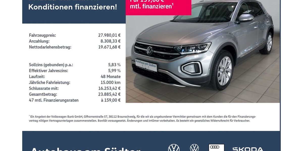 VW T-Roc 31.500 km 27.980 &euro; Rietberg 33397