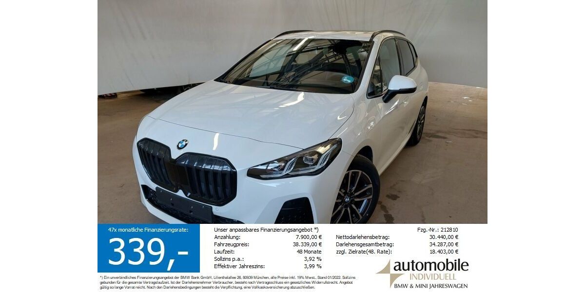 BMW 223 Active Tourer 24.800 km 38.339 &euro; Paderborn 33100