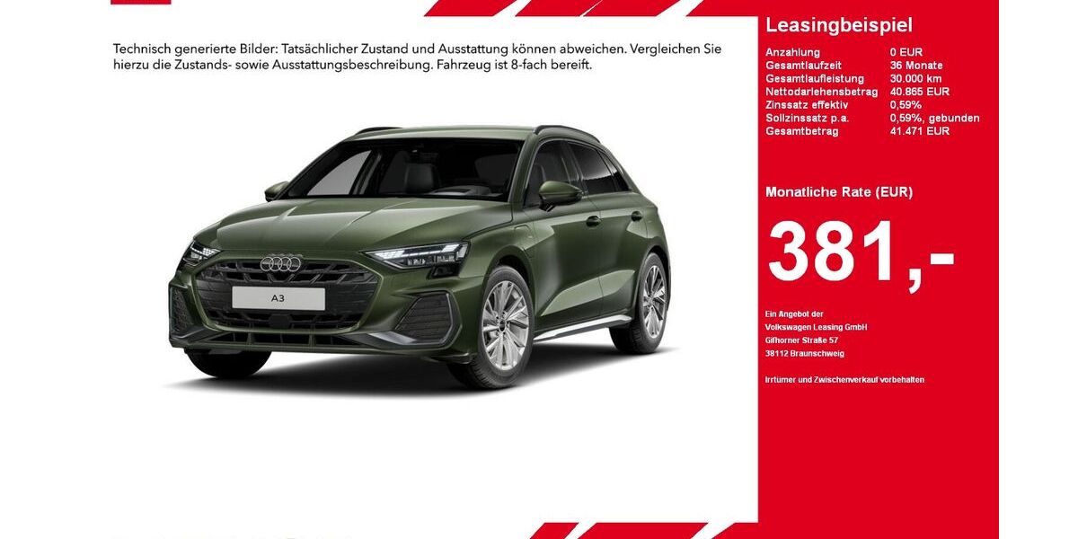 Audi A3 6.046 km 40.865 &euro; Gütersloh 33334