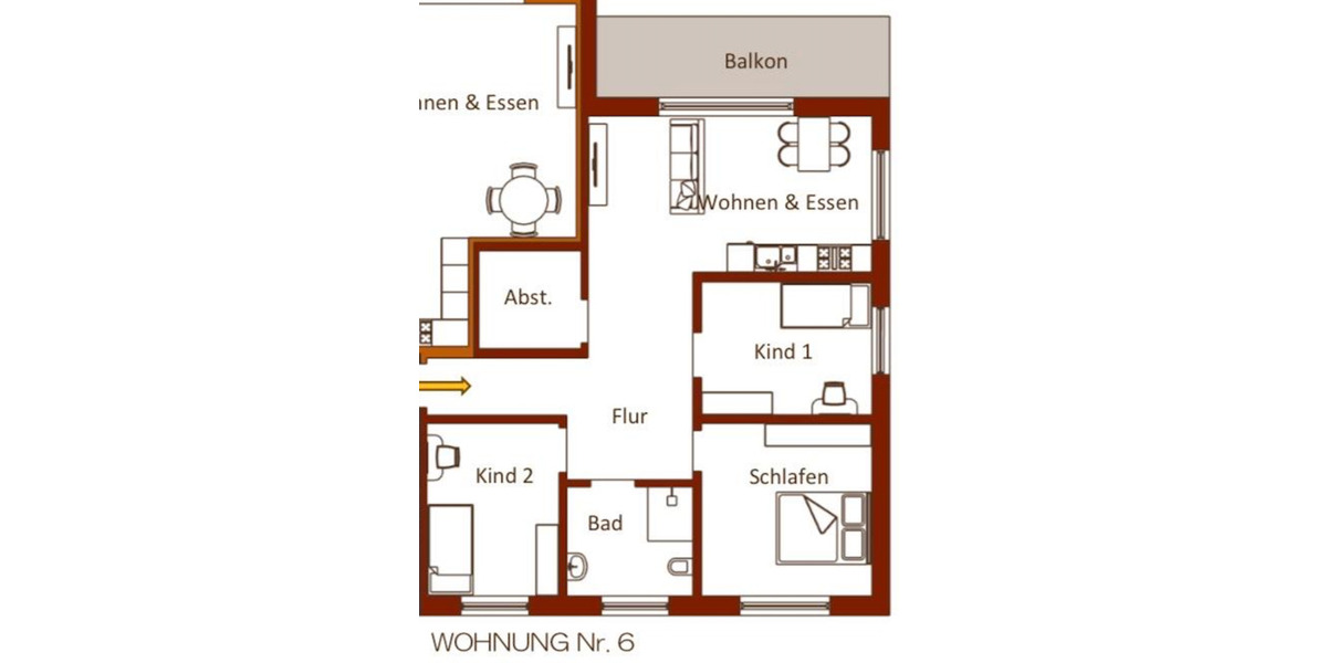 Etagenwohnung Geseke - 4 Zimmer, 94 m&sup2;, 1.195&euro; | Angebot:25148338