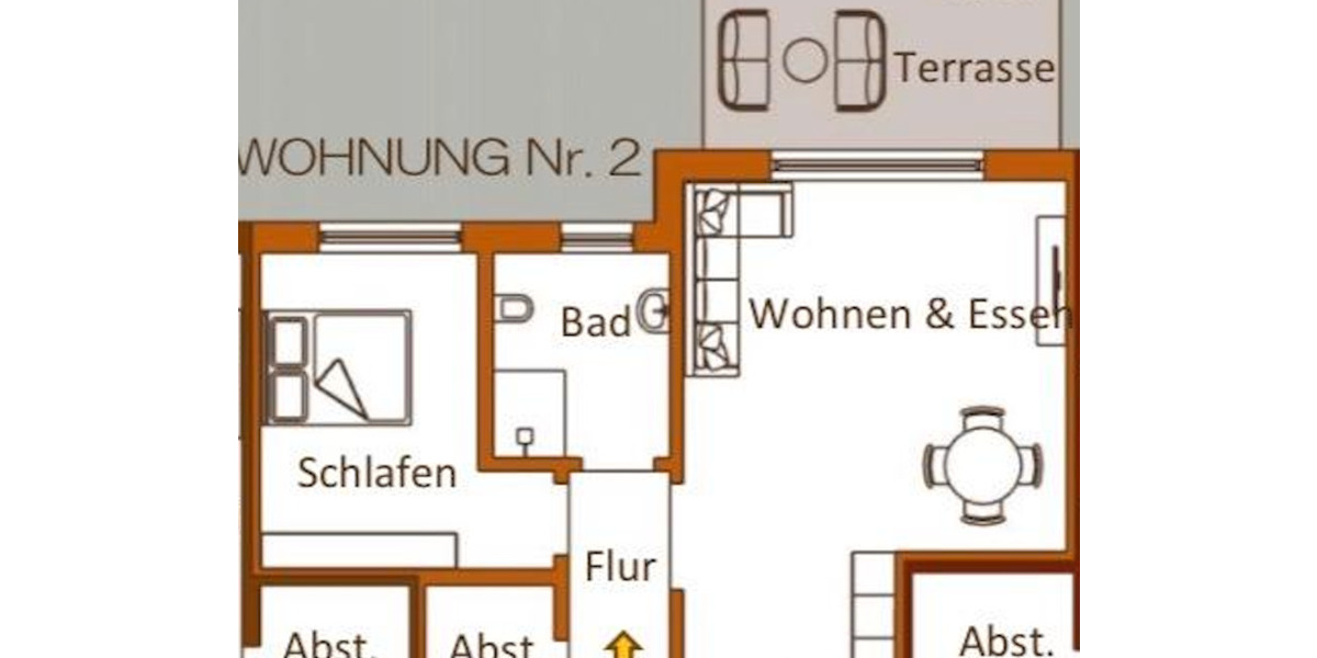 Erdgeschoßwohnung Geseke - 2 Zimmer, 74 m&sup2;, 998&euro; | Angebot:25161434