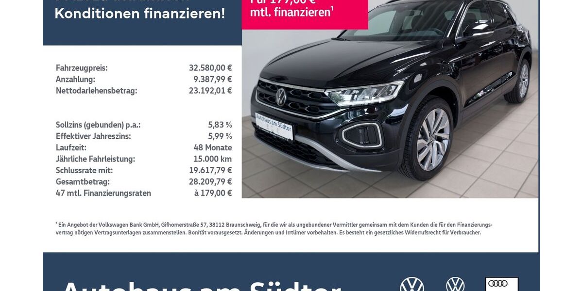VW T-Roc 4.659 km 32.580 &euro; Rietberg 33397