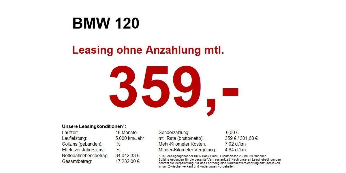 BMW 120 4.700 km 33.830 &euro; Paderborn 33100