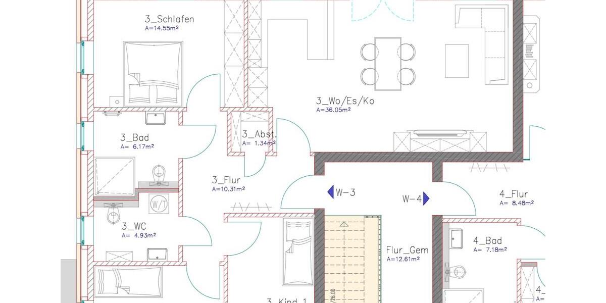Etagenwohnung Paderborn Elsen - 4 Zimmer, 102 m&sup2;, 1.364&euro; | Angebot:25957368