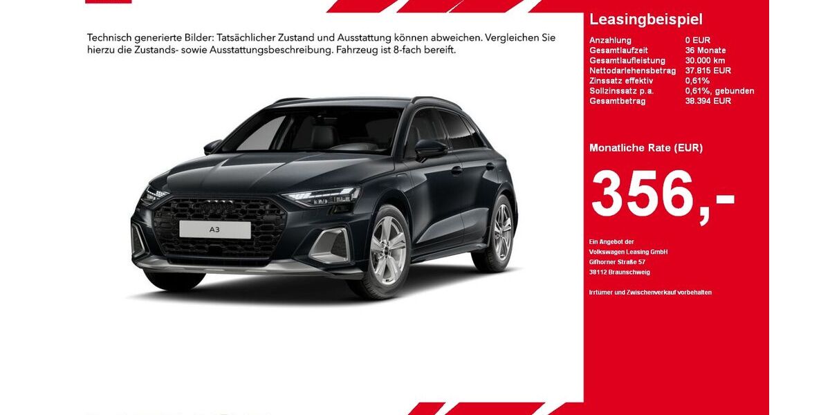Audi A3 9.440 km 34.900 &euro; Gütersloh 33330