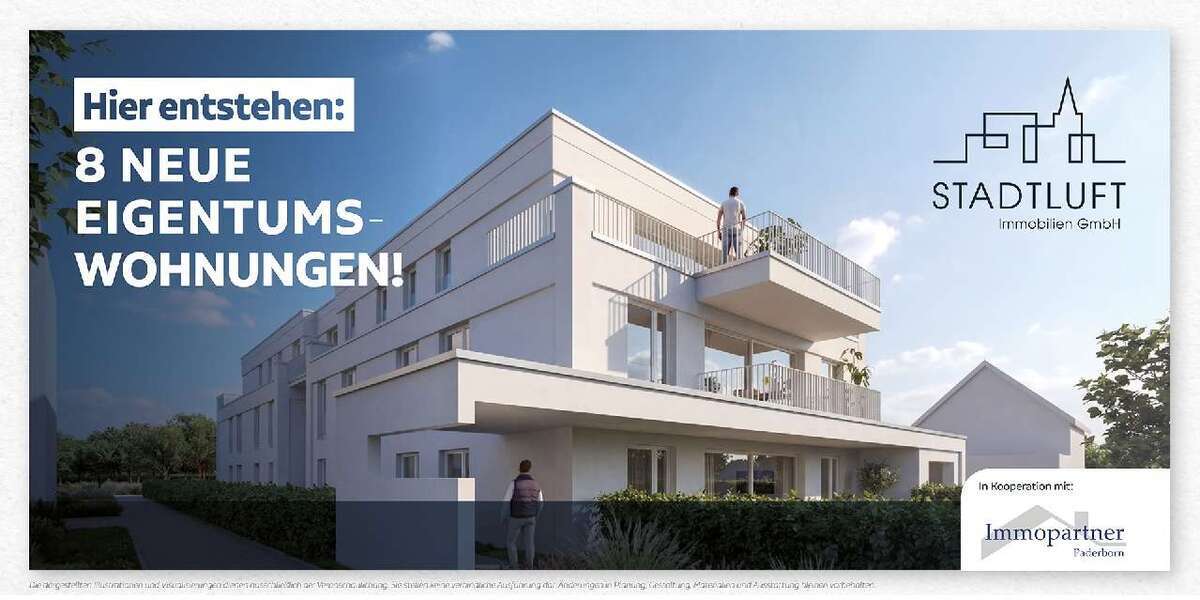 Etagenwohnung Paderborn Univiertel - 3 Zimmer, 91 m&sup2;, 529.900&euro; | Angebot:25783881