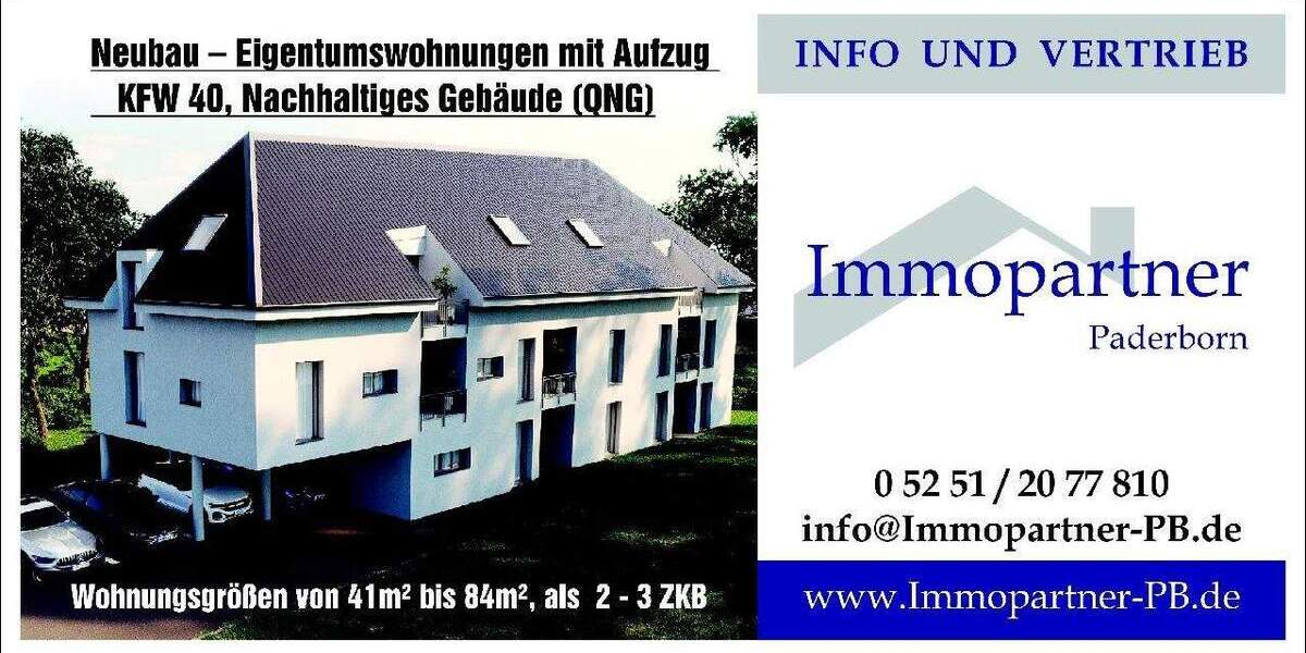 Etagenwohnung Paderborn Kernstadt - 3 Zimmer, 76 m&sup2;, 397.900&euro; | Angebot:25686861