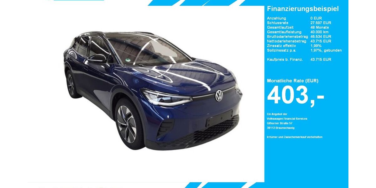 VW ID.4 1.280 km 43.715 &euro; Gütersloh 33334