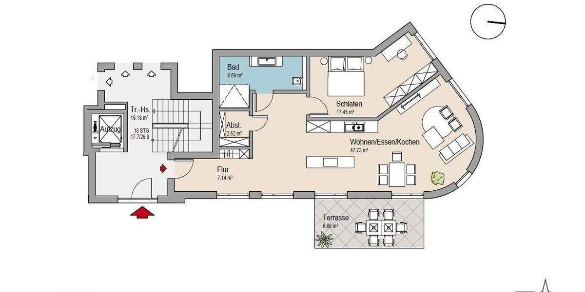 Etagenwohnung Paderborn Elsen - 2 Zimmer, 90 m&sup2;, 419.900&euro; | Angebot:25741553