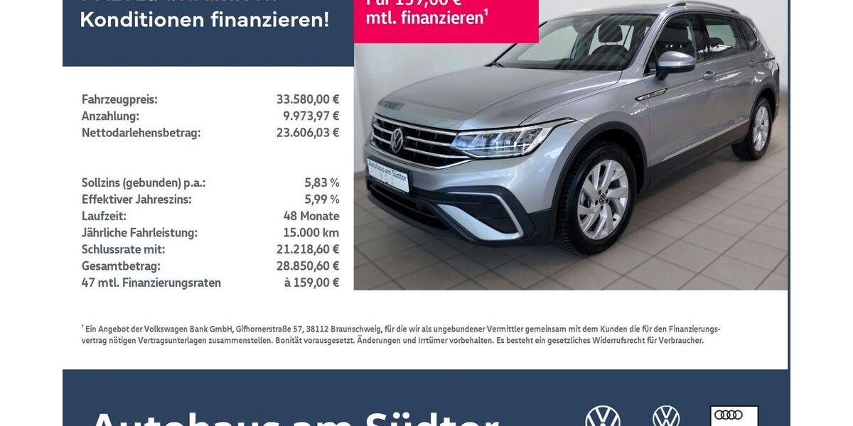 VW Tiguan Allspace 25.144 km 33.580 &euro; Rietberg 33397