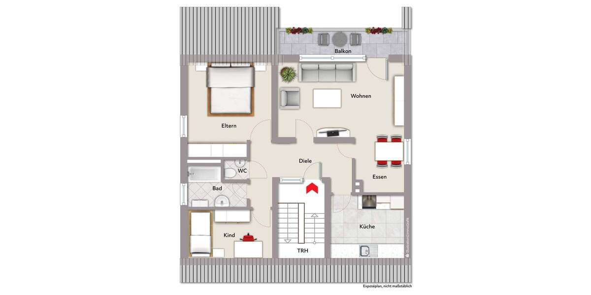 Etagenwohnung Rietberg Mastholte - 3 Zimmer, 88 m&sup2;, 159.000&euro; | Angebot:25780594