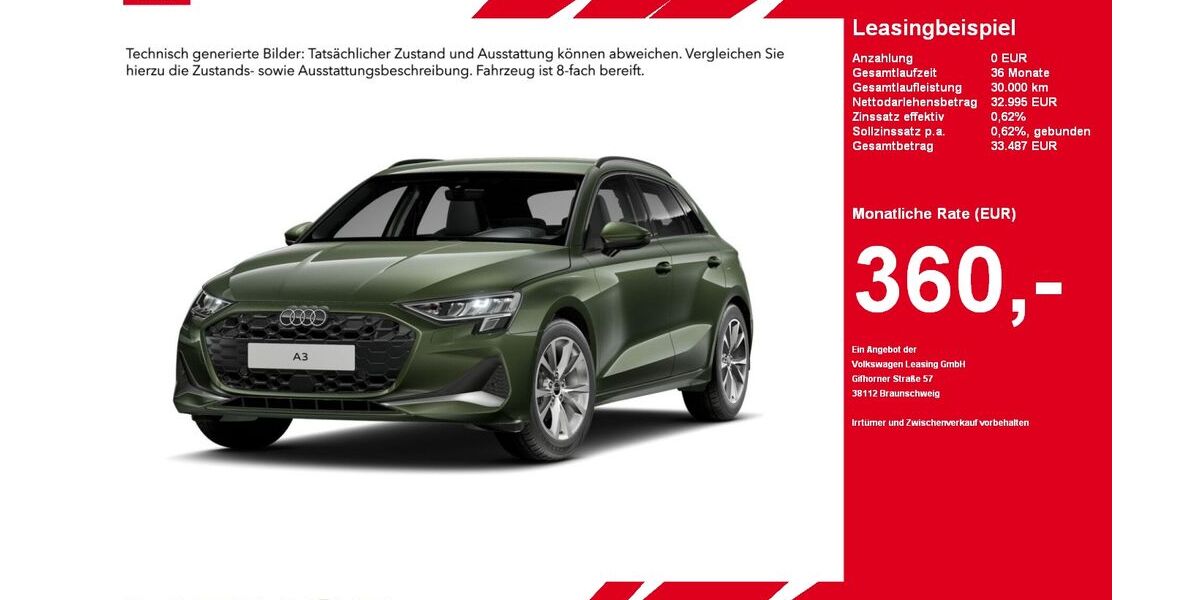 Audi A3 9.023 km 30.900 &euro; Gütersloh 33330