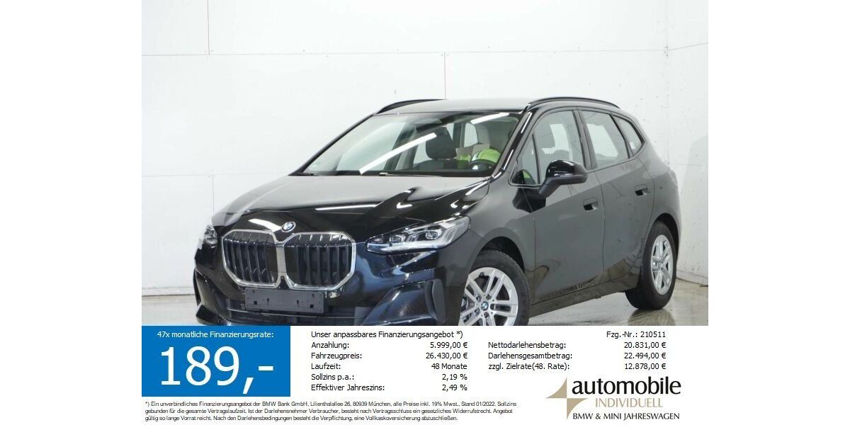 BMW 216 Active Tourer 8.600 km 25.640 &euro; Paderborn 33100