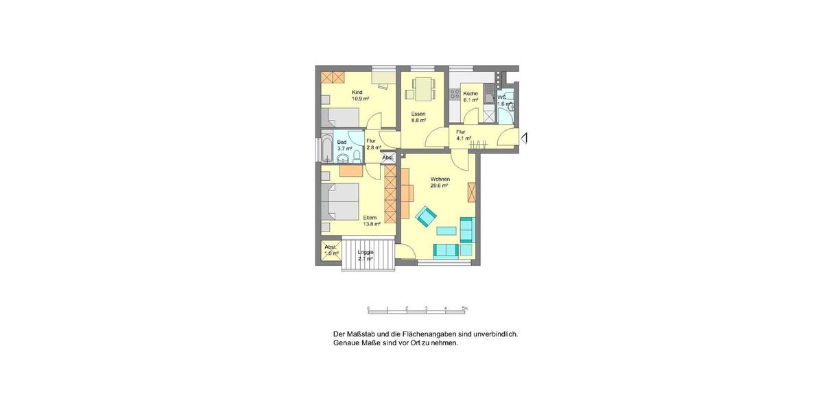 Etagenwohnung Gütersloh - 3 Zimmer, 76 m&sup2;, 629&euro; | Angebot:25962698