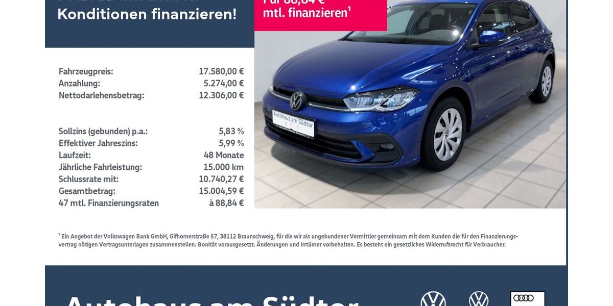VW Polo 22.611 km 17.580 &euro; Rietberg 33397