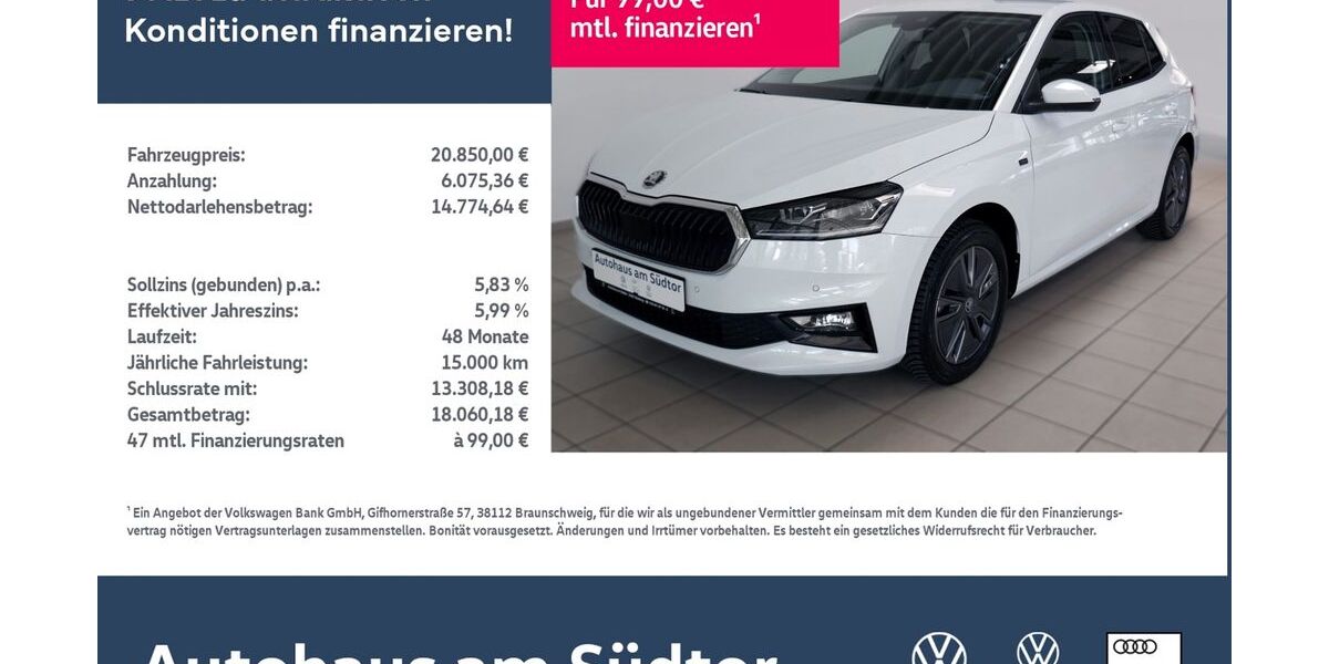 Skoda Fabia 19.955 km 20.850 &euro; Rietberg 33397