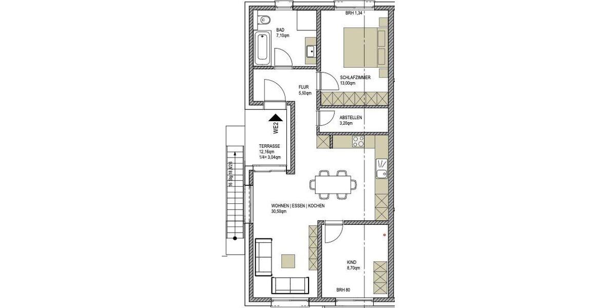 Etagenwohnung Borchen - 3 Zimmer, 71 m&sup2;, 750&euro; | Angebot:25994206