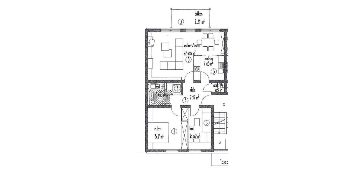 Etagenwohnung Paderborn / Elsen Elsen - 3 Zimmer, 74 m&sup2;, 229.000&euro; | Angebot:25708792