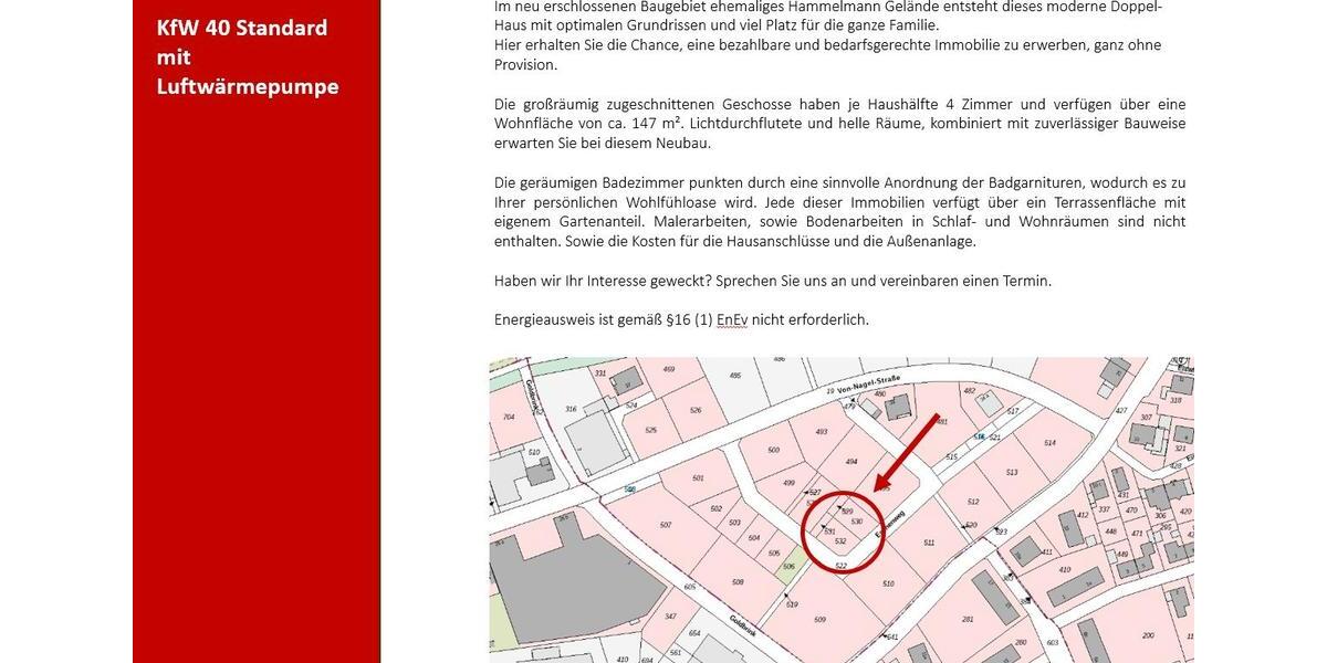 Doppelhaushälfte Oelde - 4 Zimmer, 147 m&sup2;, 497.000&euro; | Angebot:26725391