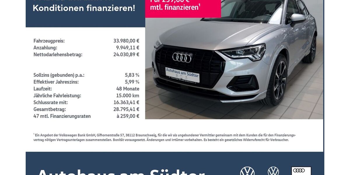 Audi Q3 43.649 km 33.980 &euro; Rietberg 33397