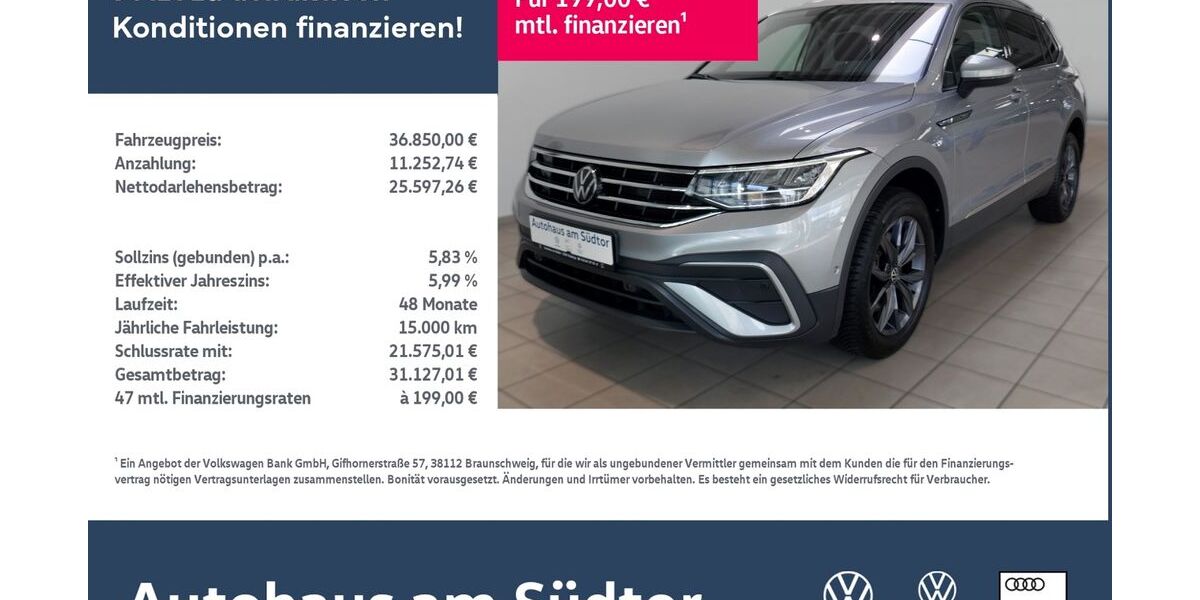 VW Tiguan Allspace 46.105 km 36.850 &euro; Rietberg 33397