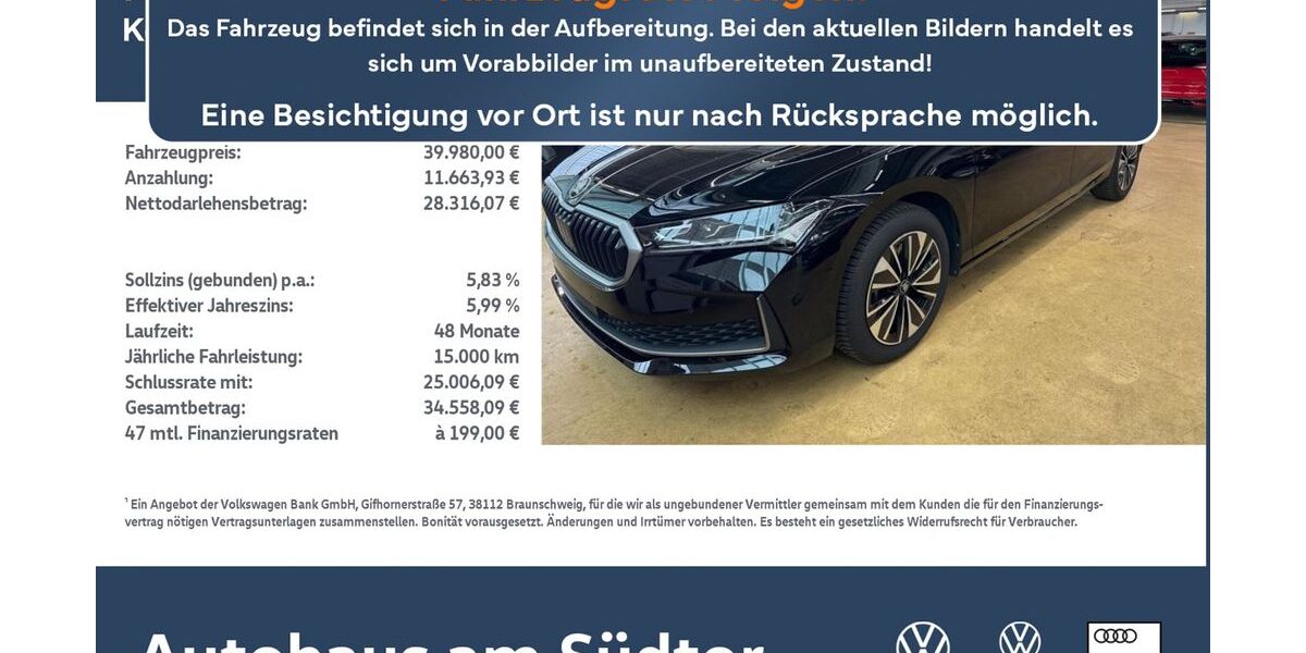 Skoda Superb 7.878 km 39.980 &euro; Rietberg 33397