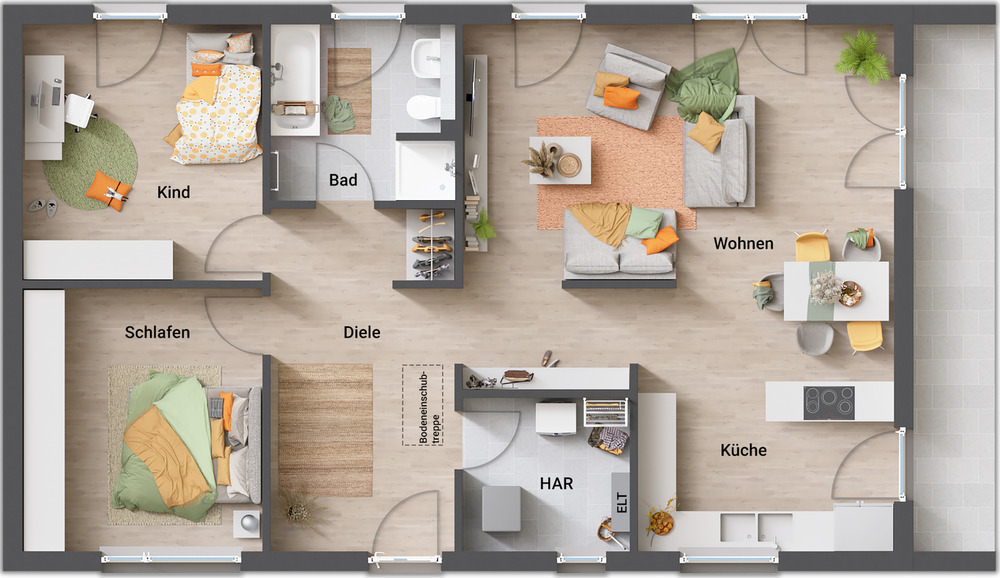 Einfamilienhaus Rheda-Wiedenbrück Wiedenbrück - 3 Zimmer, 102 m&sup2;, 313.654&euro; | Angebot:25707038