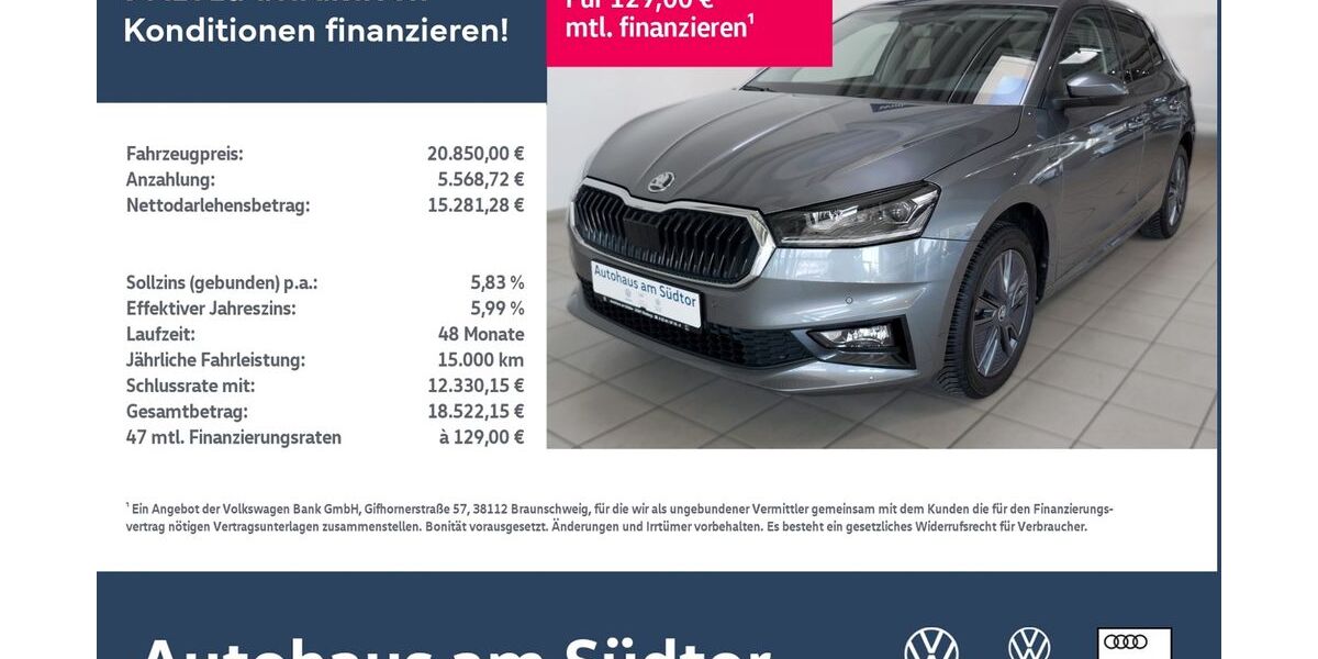 Skoda Fabia 8.950 km 20.850 &euro; Rietberg 33397