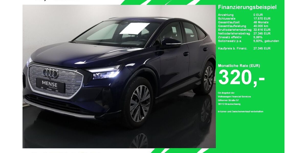 Audi Q4 e-tron 55.349 km 27.345 &euro; Oelde (Stromberg) 59302
