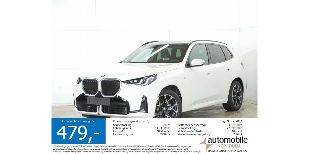 BMW X3 2.300 km 54.439 &euro; Paderborn 33100