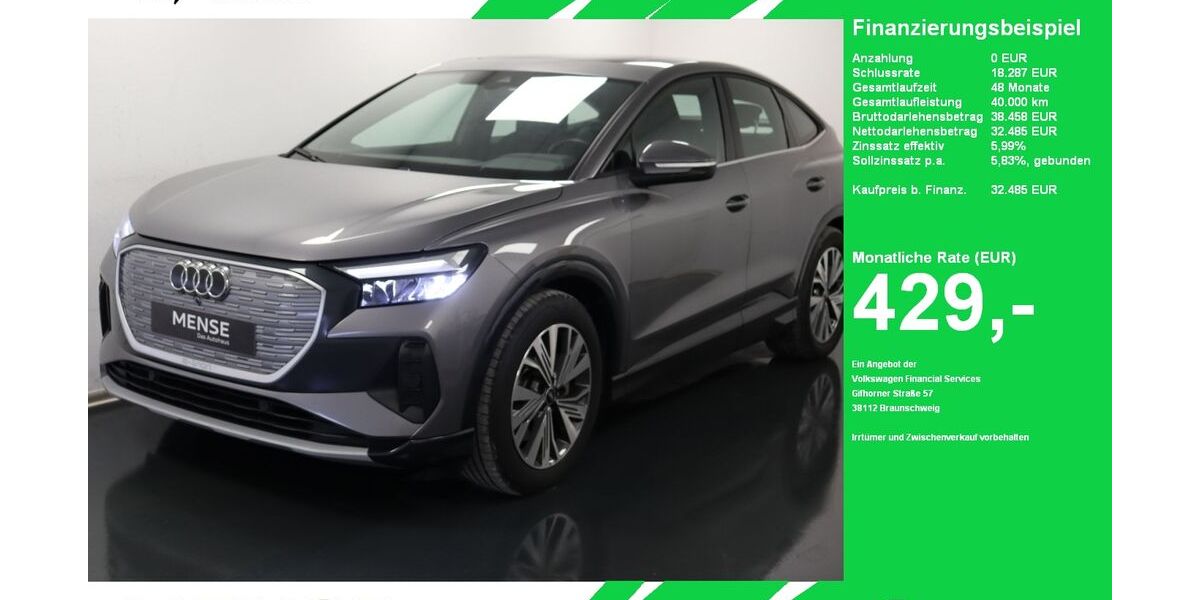 Audi Q4 e-tron 21.887 km 32.485 &euro; Oelde (Stromberg) 59302