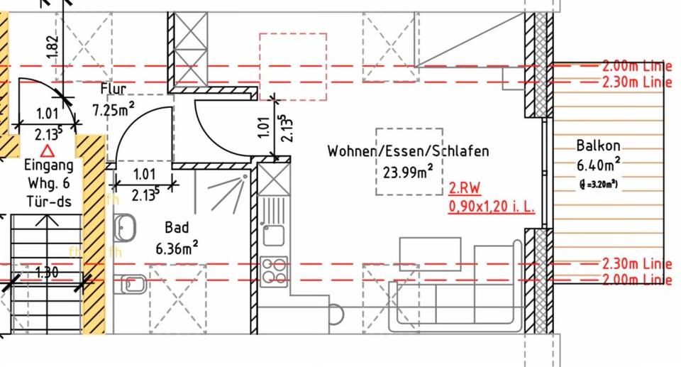 Etagenwohnung Rheda-Wiedenbrück Wiedenbrück - 1 Zimmer, 40 m&sup2;, 800&euro; | Angebot:25979665