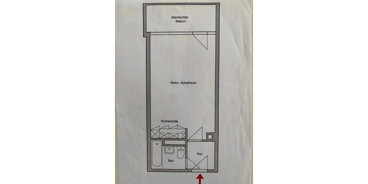 Etagenwohnung Erwitte - 1 Zimmer, 32 m&sup2;, 730&euro; | Angebot:26366132