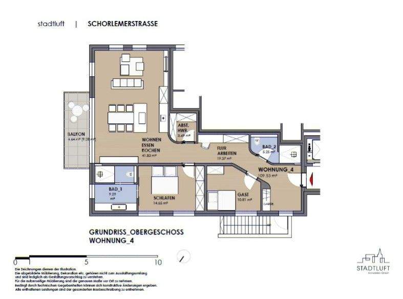 Etagenwohnung Paderborn Kernstadt - 3 Zimmer, 109 m&sup2;, 634.900&euro; | Angebot:25820925