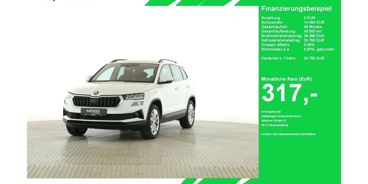 Skoda Karoq 97.338 km 24.755 &euro; Oelde (Stromberg) 59302