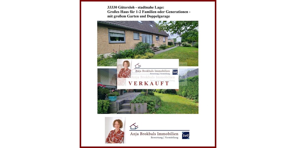 33330 Gütersloh: Großes Haus für 1-2 FamilienGenerationen - provisionsfrei für Käufer - Zweifamilienhaus Gütersloh | Angebot:18157426